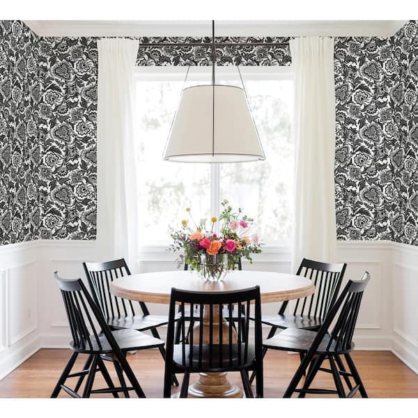 Black Java Peel and Stick Wallpaper Sample