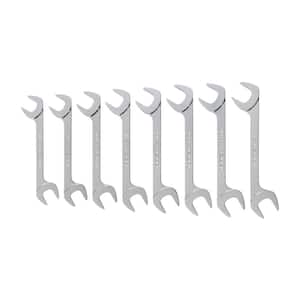 1-9/16 in. to 2 in. Angle Head Open End Wrench Set (8-Piece)