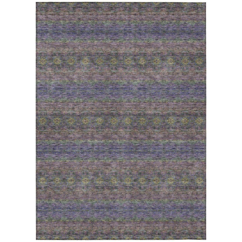 Purple, Plum, Gold 3 ft. x 5 ft.  Woven Floral Medallion Polyester Rectangle Indoor / Outdoor Area Rug price history on PriceWatchPro