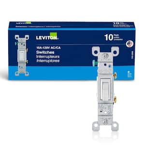15 Amp Single-Pole Switch, White (10-Pack) 1451-2WM