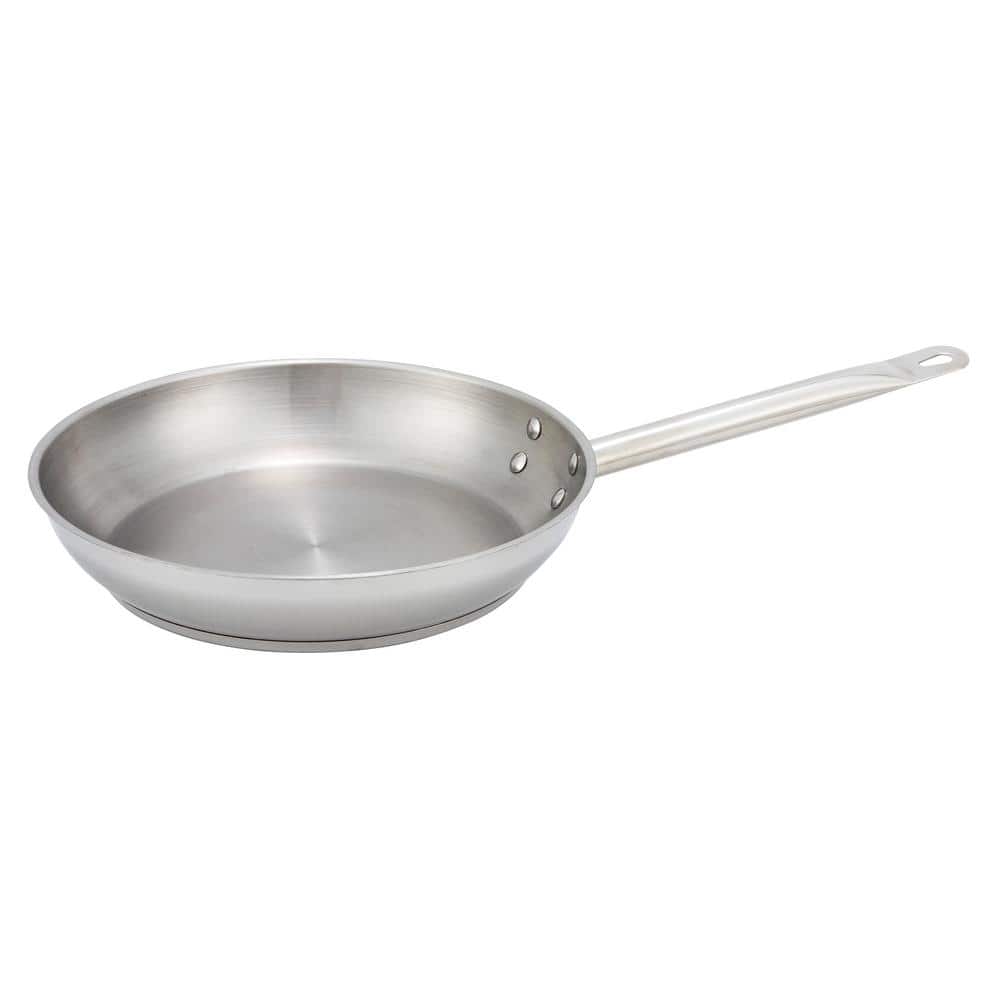 Winco 8 in. Stainless Steel Frying Pan SSFP-8 - The Home Depot