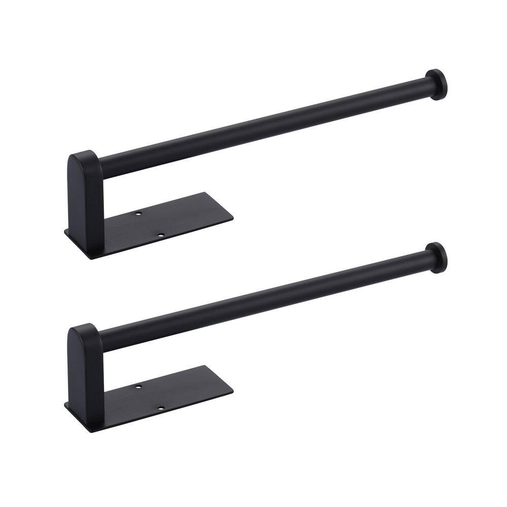 Wall Mount Drilled Stainless Steel Paper Towel Holders Under Cabinet for Kitchen in Matte Black (2 Pack) price history on PriceWatchPro