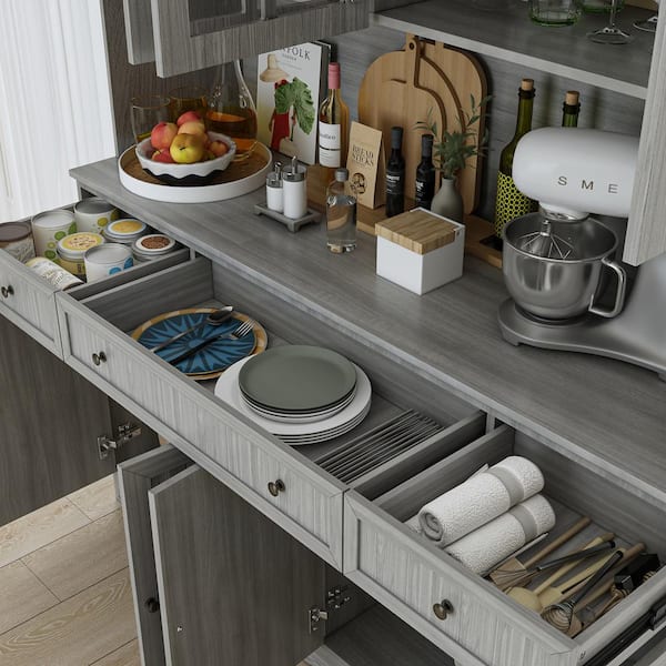 Counter height buffet on sale with storage