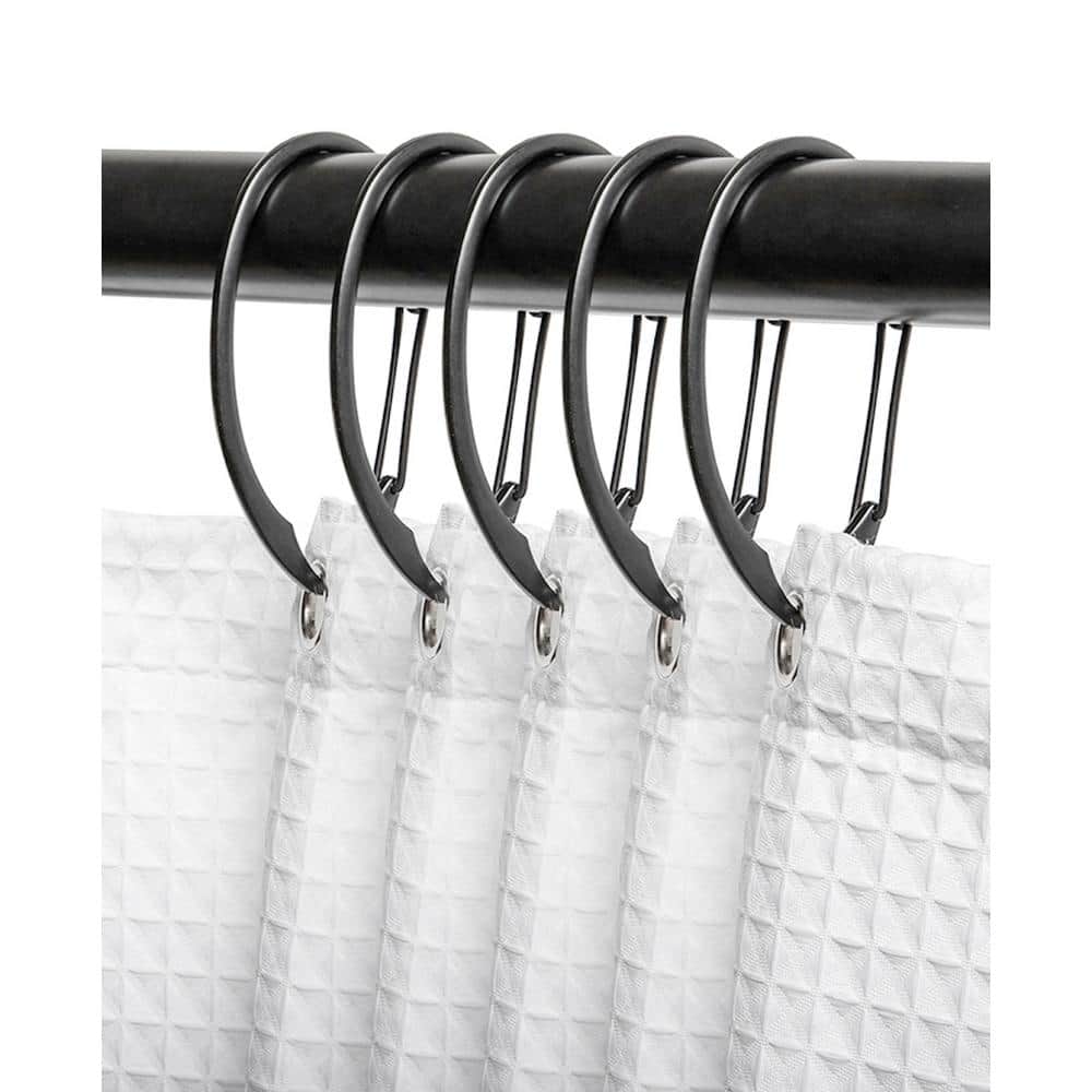 Shower Curtain Rings, Plastic Rust-proof, Unbreakable, Slides easily on  Bath Drape Rod, Curtain Liner, 12 C shape Hooks - (JS160913) Orange –  Kookee.in