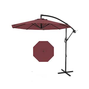 8.5 foot patio umbrella Teak 8 x 5 ft. rectangular umbrella