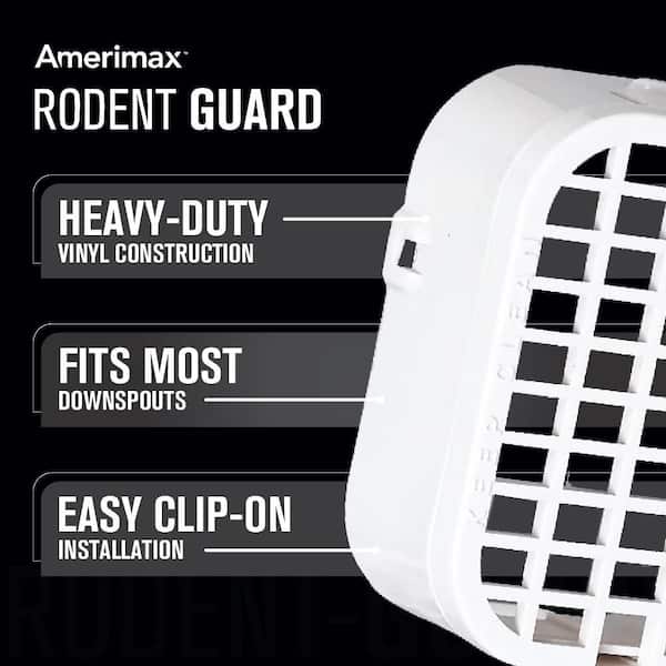 3 in. x 4 in. White Vinyl Rodent Guard