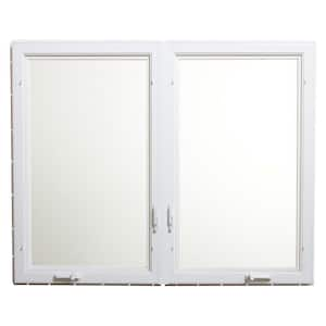 60 in. x 48 in. Vinyl Casement Window with Screen - White