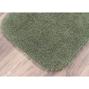 Serendipity Deep Fern 21 in. x 34 in. Washable Bathroom 3-Piece Rug Set