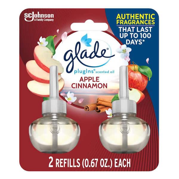 Glade 1.34 oz. Apple Cinnamon Plugins Scented Oil Refill (2-Pack)