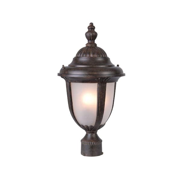 Acclaim Lighting Monterey Collection Post-Mount 1-Light Outdoor Black Coral Light Fixture