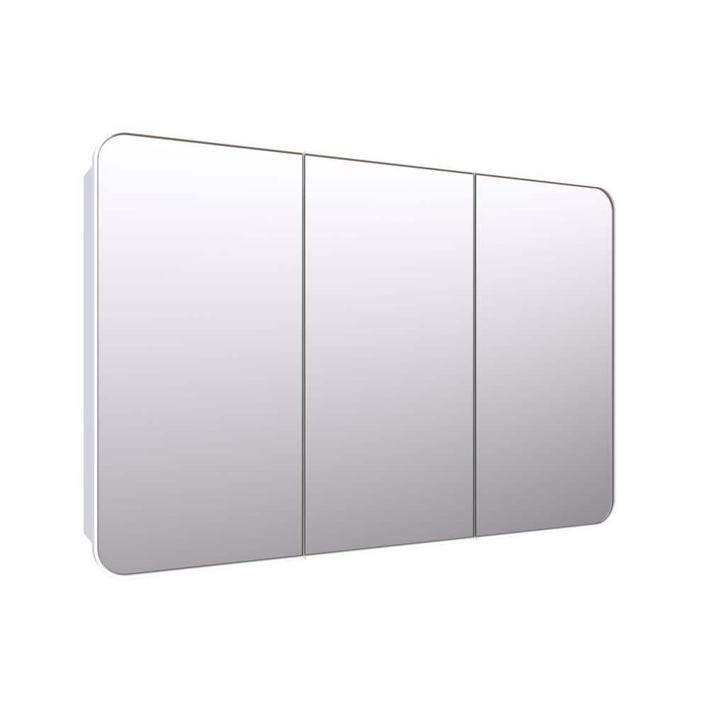 Glass Warehouse Calla 48 in. W x 32 in. H x 5 in. D White Recessed