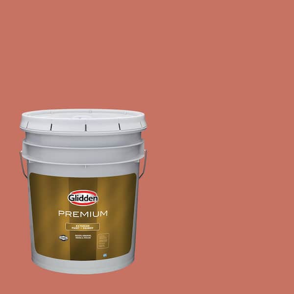 Glidden Premium 5-gal. Sahara Sun PPG1064-6 Satin Exterior Latex Paint