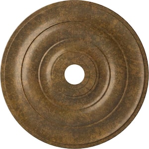 1-1/2 in. x 26-1/2 in. x 26-1/2 in. Polyurethane Jefferson Ceiling Medallion, Rubbed Bronze