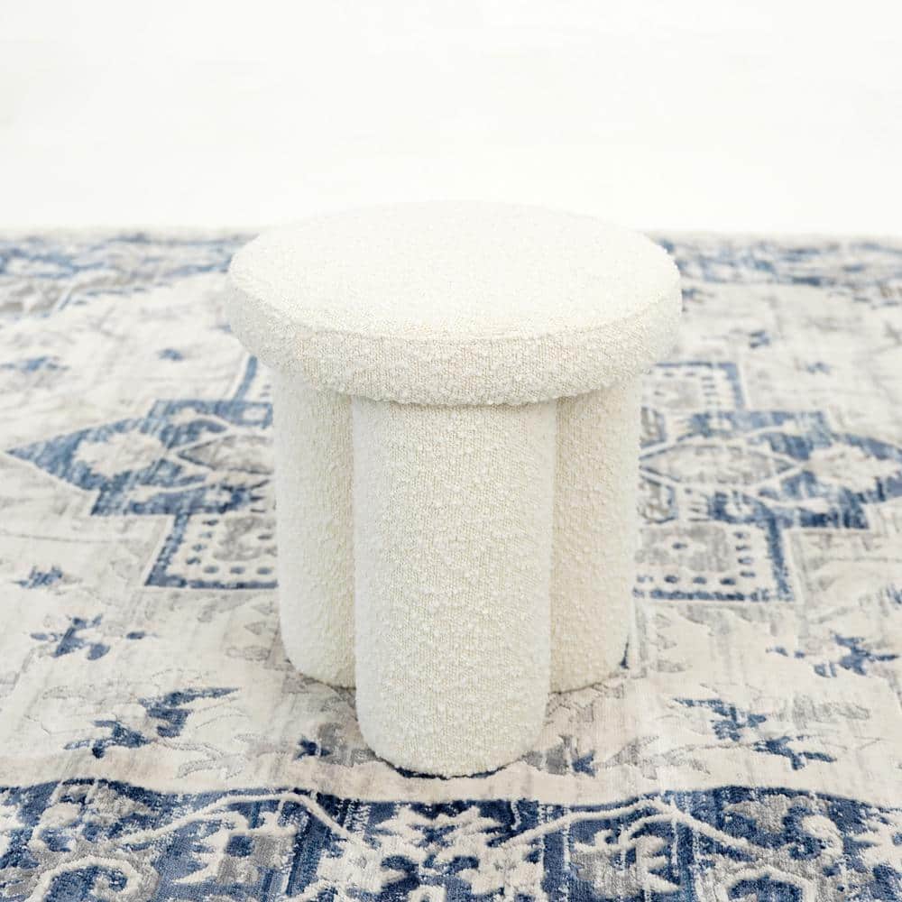 Ashcroft Furniture Co Daiki Ivory Boucle Fabric Japandi