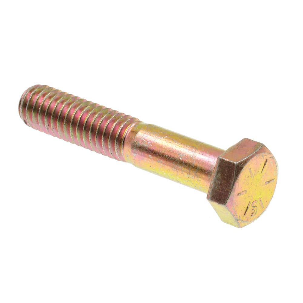Prime-Line 5/16 in.-18 x 1-3/4 in. Grade Yellow Zinc Plated Steel Hex  Head Cap Screws (25-Pack) 9104972 The Home Depot