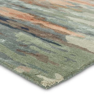 Tennyson Green 6 ft. x 9 ft. Abstract Area Rug
