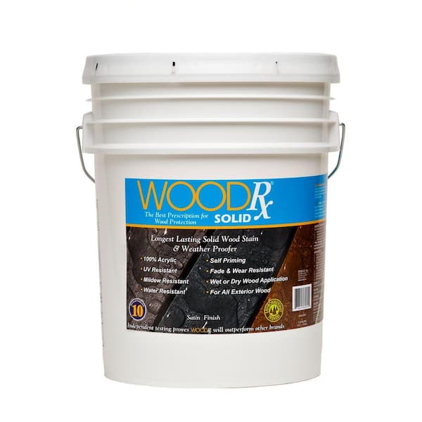 WoodRx 5 gal. Granite Solid Wood Exterior Stain and Sealer