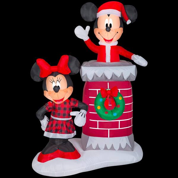 Gemmy Christmas Inflatable Airblown Mickey high quality Mouse Minnie Mouse Waving Decoration