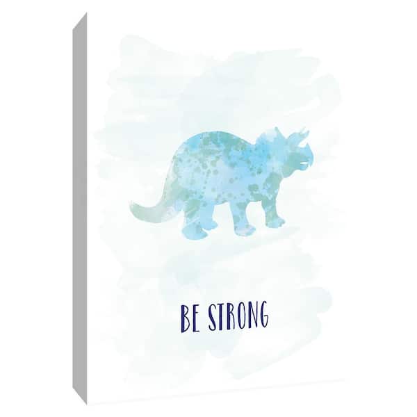 PTM Images 12 in. x 10 in. ''Be Strong Dino'' Canvas Wall Art