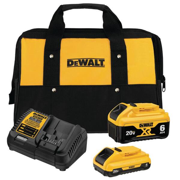 DEWALT 20-Volt MAX XR Premium Lithium-Ion 6.0Ah and 4.0Ah Starter Kit