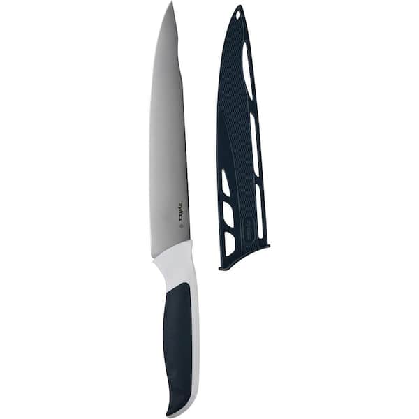 Adrinfly Japanese Comfort Kitchen Meat Knife, 7.25 in. Stainless Steel Full Tang Carving Knife Dishwasher Safe Steel Handle