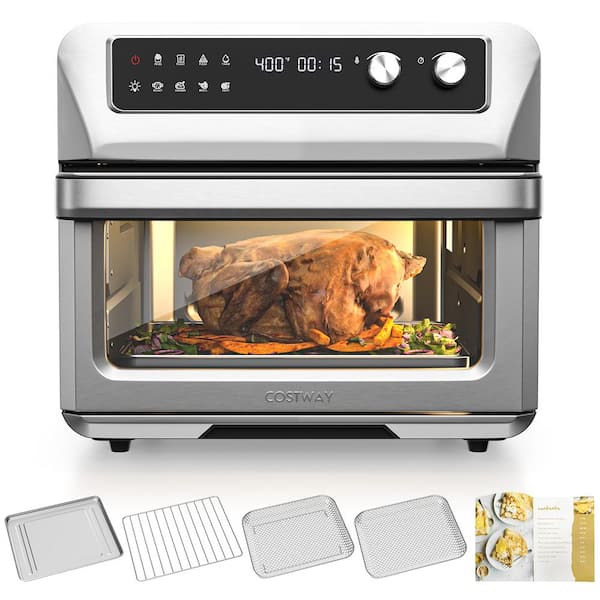Costway 21 qt. Silver Convection Air Fryer Toaster Oven 8-in-1 w/5  Accessories and Recipe ES10091US-SL - The Home Depot
