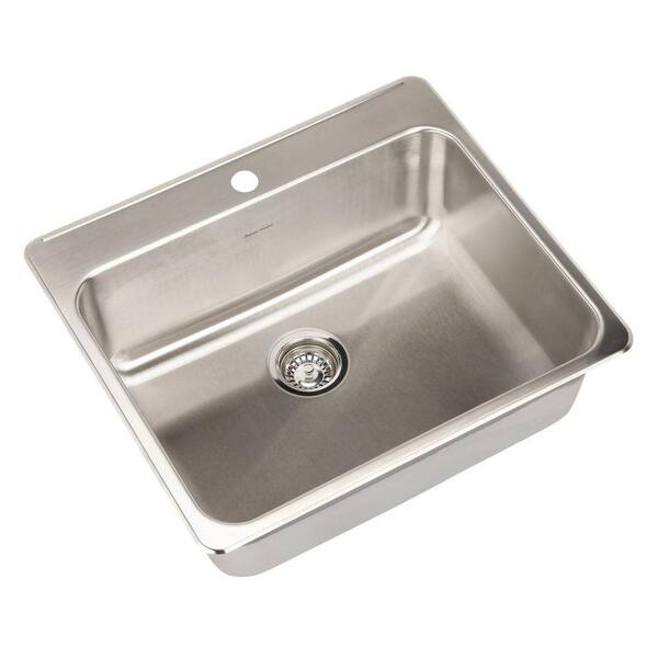 American Standard Prevoir Drop-In Stainless Steel 25 in. 1-Hole Single Bowl Kitchen Sink