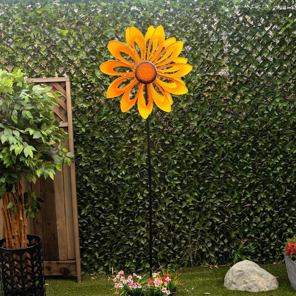 Alpine Corporation Sunflower Wind Spinner Garden Stake SLL2650