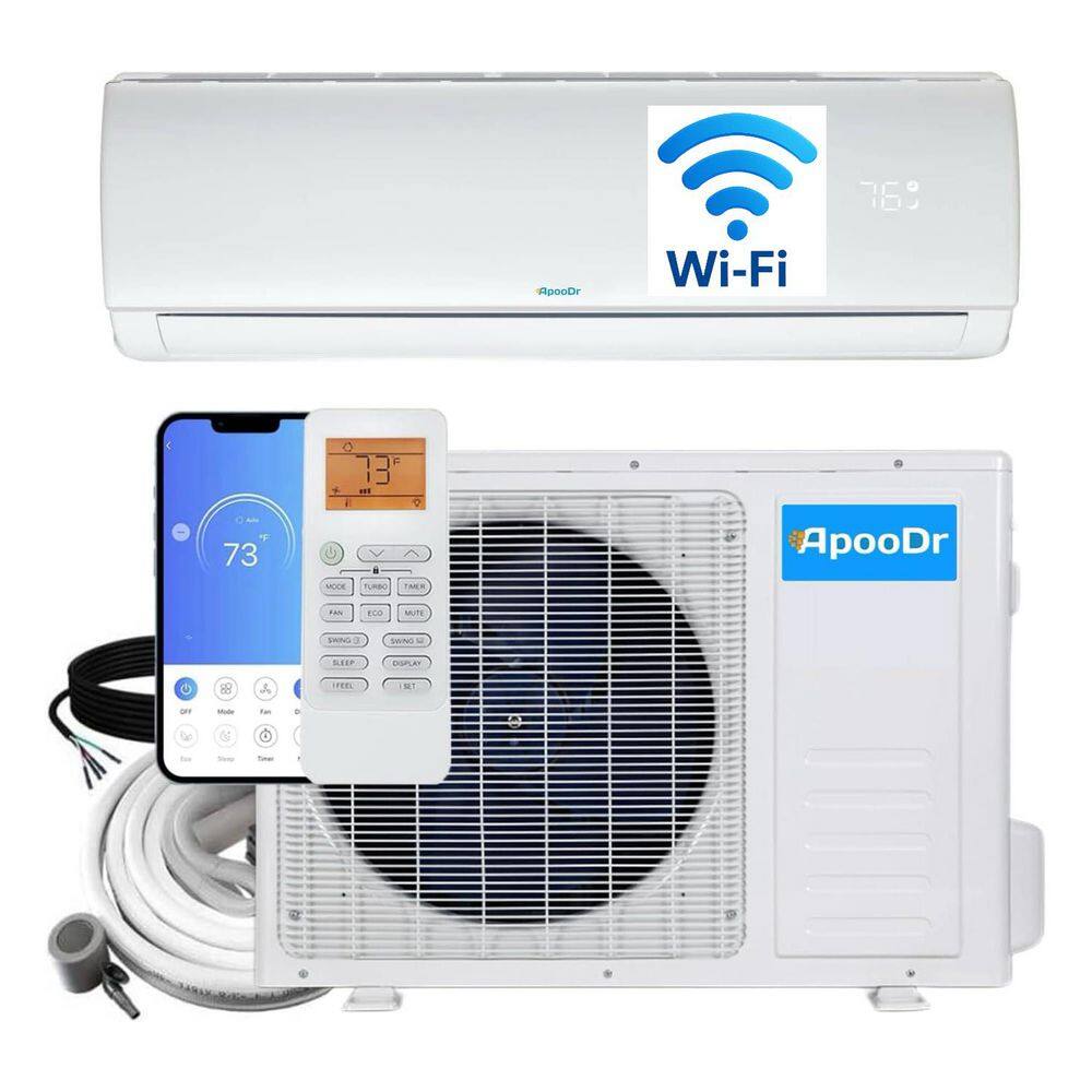 12,000 BTU 19 SEER2, 115-Volt, 600-Sq.Ft Ductless Mini Split Air Conditioner with Heat Pump, Wi-Fi Control, 16Ft.Lineset price history on PriceWatchPro