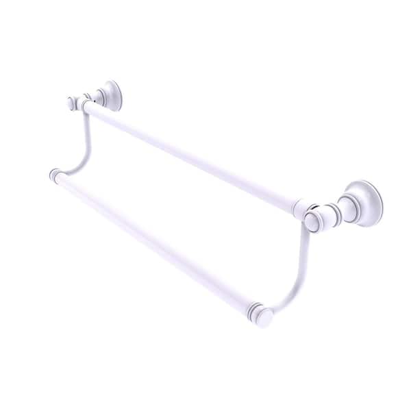 Allied Brass Carolina 30 in. Wall Mounted Double Towel Bar in Matte White