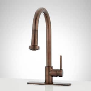 Ridgeway Single Handle Pull Down Sprayer Kitchen Faucet with Escutcheon in Oil Rubbed Bronze