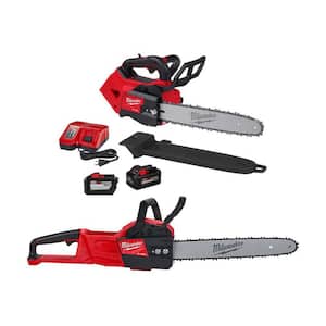 M18 FUEL 14 in. Top Handle 18V Lithium-Ion Brushless Cordless Chainsaw Kit w/16 in. Chainsaw, 8.0 Ah, 12.0 Ah Battery