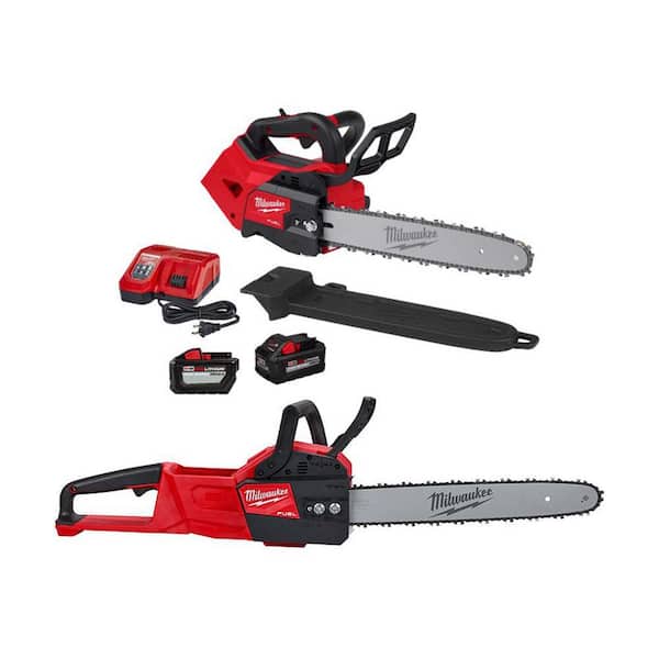 M18 FUEL 14 in. Top Handle 18V Lithium-Ion Brushless Cordless Chainsaw Kit w/16 in. Chainsaw, 8.0 Ah, 12.0 Ah Battery