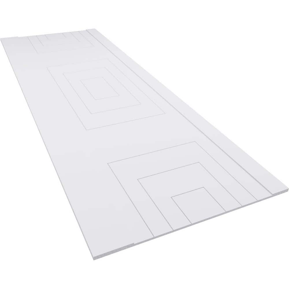 White Smooth PVC Mid Century Modern Wainscot Paneling Kit