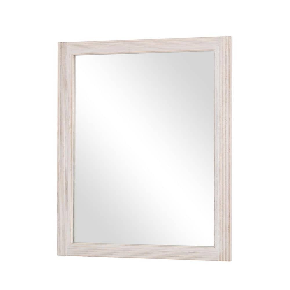 Antique White 24 in. W x 36 in. H Rectangle Wood Framed Vanity Door Mounted Mirror price history on PriceWatchPro