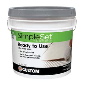 SimpleSet White 3-1/2 Gal. Pre-Mixed Thin-Set Mortar