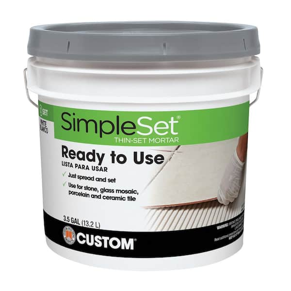 Custom Building Products SimpleSet 3 1/2 Gal. White Premixed Thinset Mortar