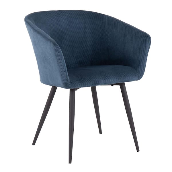 Lumisource Corazza Blue Corduroy Arm Chair