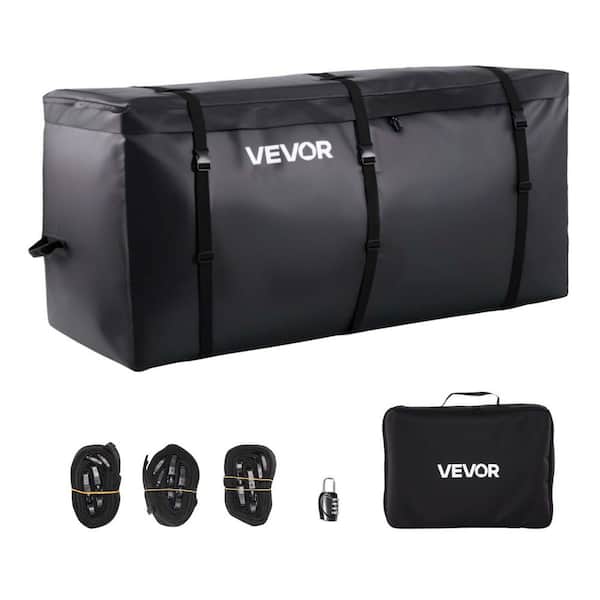 Hitch Cargo Carrier Bag, 840D PVC, 59.84 x 24.02 x 30.63 in. (25 Cu. Ft. ), Heavy Duty Cargo Bag for Storage with Straps