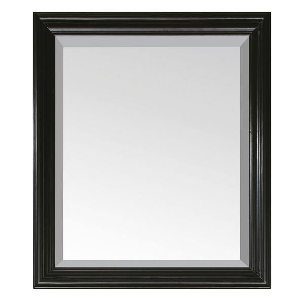 Avanity Milano 30 in. W x 26 in. L Framed Wall Mirror in Black