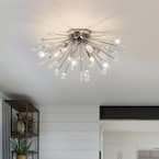 EDISLIVE Calzada 25.6 in. 6-Light Chrome Sputnik Firework