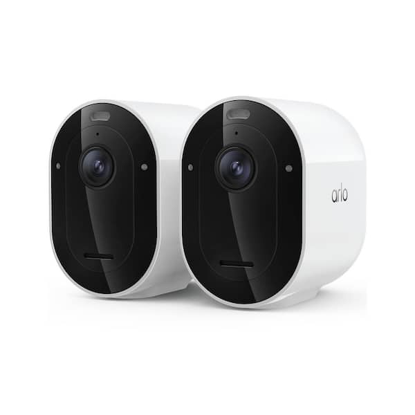 Pro Battery Operated Outdoor Security Camera 2K (6th Gen) with 2K HDR and 160 Field of View-2-Pack, White