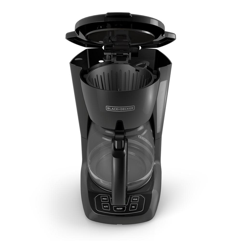 Black Programmable 12-Cup Drip Coffee Maker with Digital Controls