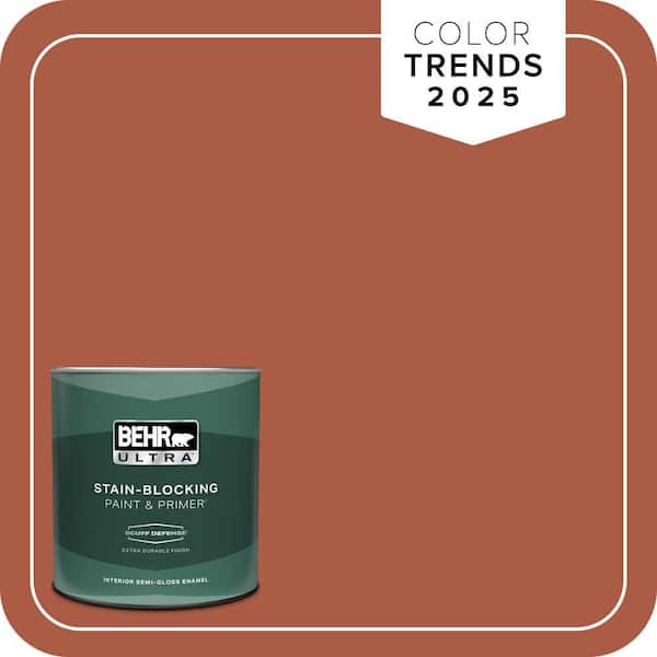 BEHR ULTRA 1 qt. #M190-7 Colorful Leaves Extra Durable Semi-Gloss Enamel Interior Paint & Primer