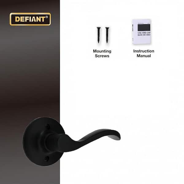 Defiant Naples Matte Black Right Handed Dummy Door Handle
