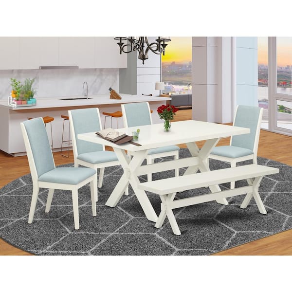 Coaster Jackson 5-Piece White and Chrome Wood Top
