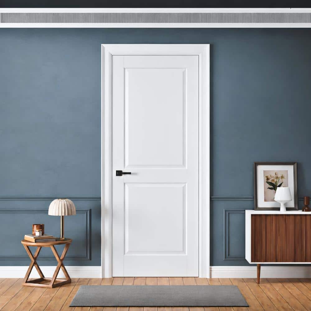 Door Harbor 24 in. x 80 in. Interior Wood Door Slab 2-Panel Shaker ...