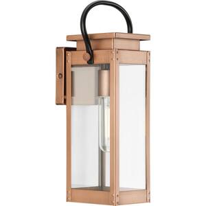 Union Square 6.5 in. 1-Light Bronze Antique Copper Outdoor Wall Lantern Sconce