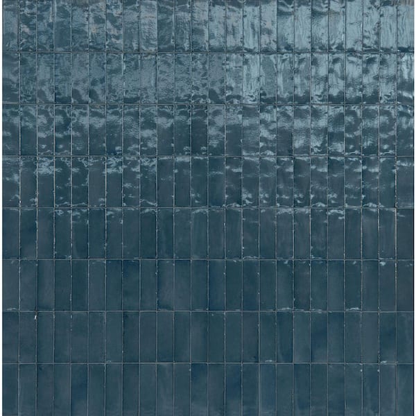 Marazzi Rice Blu 2 in. x 6 in. Glossy Porcelain Wall Tile (8.72 sq