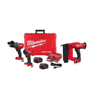 M18 FUEL 18-V Lithium-Ion Brushless Cordless Hammer Drill and Impact Driver Combo Kit (2-Tool) with 18G Brad Nailer